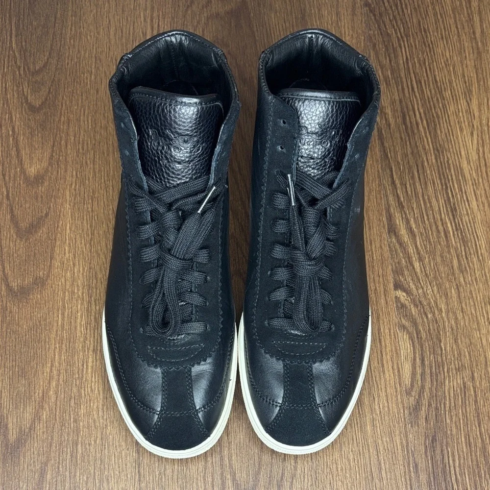 Coach Black Leather High Top Sneakers Men’s Size 10